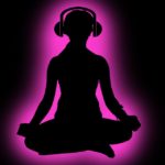 vr mobile meditation with headphones