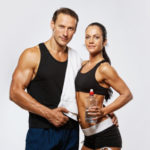 Athletic man and woman after fitness exercise