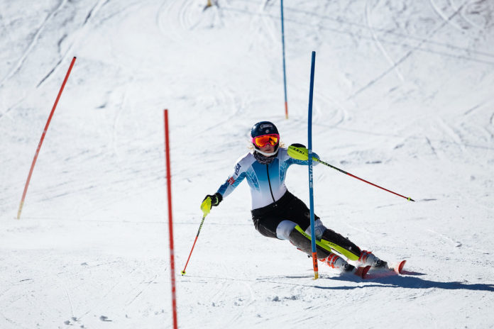 Nina OBrien skiing