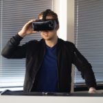 man in VR